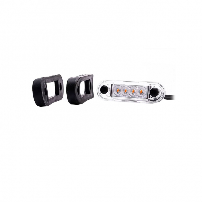 Lampa gabarit 84x27, Slim, 4 LED-uri, 2 garnituri, montare bullbar, galbena, Fristom [6]