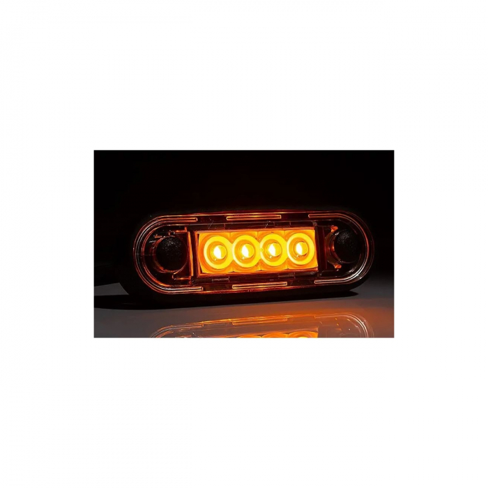 Lampa gabarit 84x27, Slim, 4 LED-uri, 2 garnituri, montare bullbar, galbena, Fristom [1]