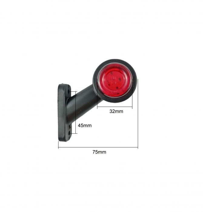 Lampa gabarit cu brat 12 LED SMD Alb - Rosu 12V-24V  - Dreapta [3]