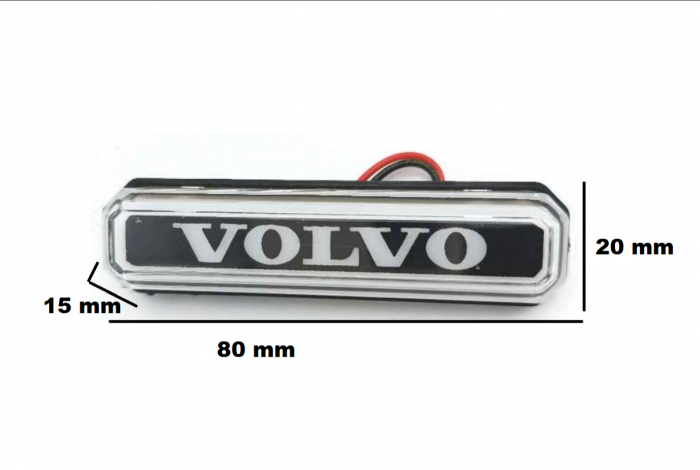 Lampa gabarit cu LOGO NEON ALB VOLVO 12-24 V [3]