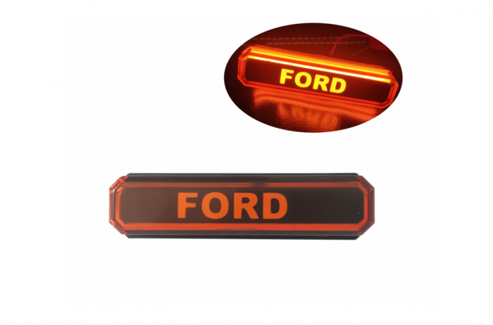 Lampa gabarit cu LOGO NEON galben FORD 12-24 V [1]