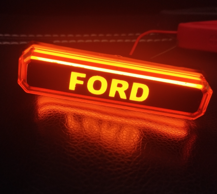 Lampa gabarit cu LOGO NEON galben FORD 12-24 V [2]