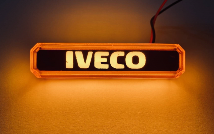 Lampa gabarit cu LOGO NEON  galben IVECO 12-24 V [1]