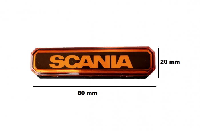 Lampa gabarit cu LOGO NEON galben SCANIA 12-24 V [3]