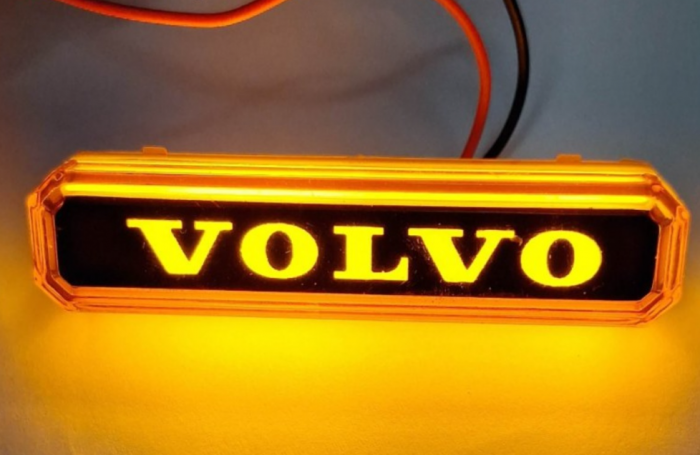 Lampa gabarit cu LOGO NEON Galben VOLVO 12-24 V [4]