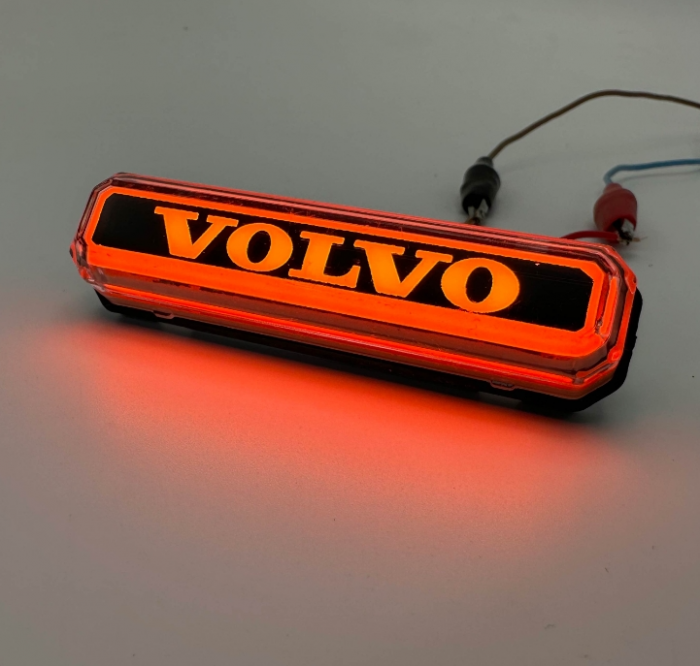 Lampa gabarit cu LOGO NEON Galben VOLVO 12-24 V [2]