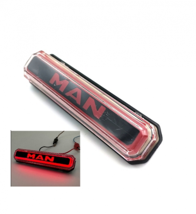 Lampa gabarit cu LOGO NEON Rosie MAN 12-24V [1]