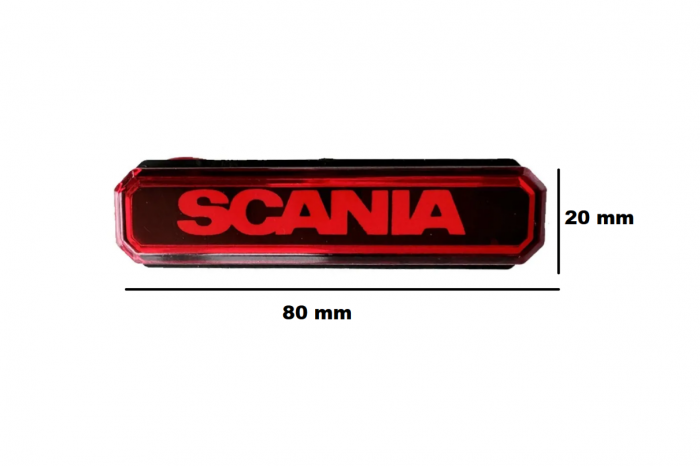 Lampa gabarit cu LOGO NEON rosu 12-24 V [2]