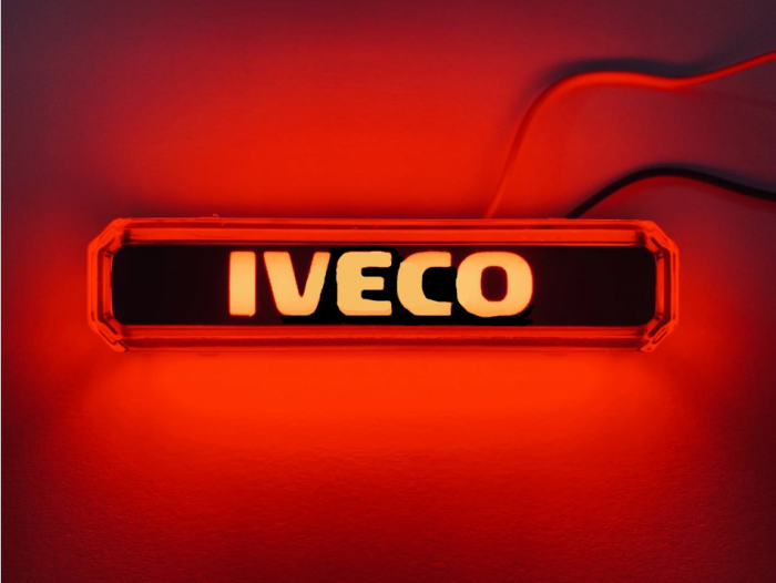 Lampa gabarit cu LOGO NEON Rosu IVECO 12-24 V [3]