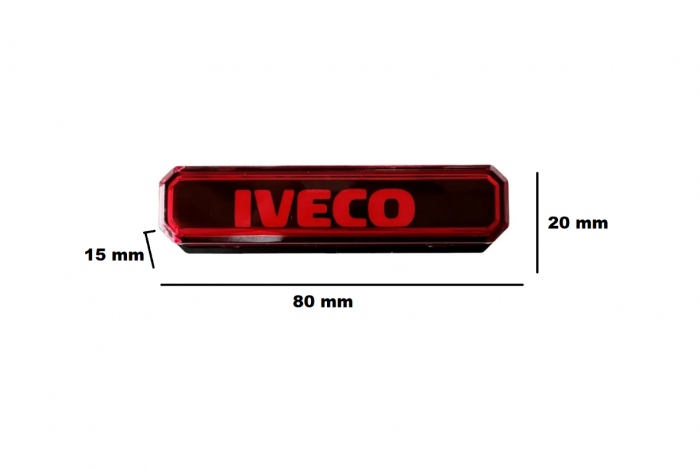 Lampa gabarit cu LOGO NEON Rosu IVECO 12-24 V [2]