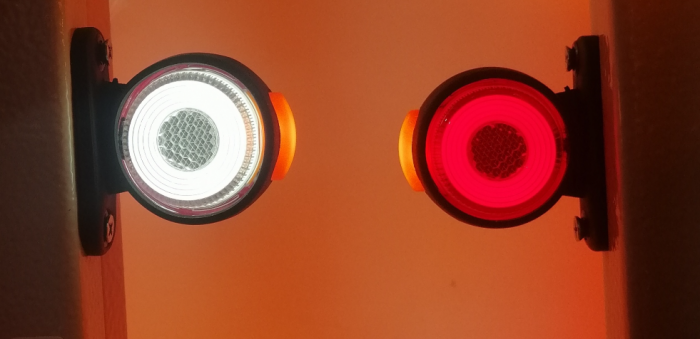 Lampa gabarit laterala LED NEON alb / rosu 12-24V [6]