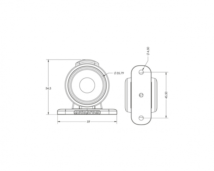 Lampa gabarit laterala LED NEON alb / rosu 12-24V [2]