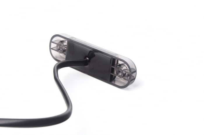Lampa gabarit laterala LED portocaliu fumuriu rezistent la apă IP67, 12V/24V Cablu 30 cm - E9 10R-06, ECE R10, ECE R148 [5]
