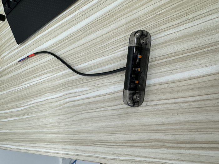 Lampa gabarit laterala LED portocaliu fumuriu rezistent la apă IP67, 12V/24V Cablu 30 cm - E9 10R-06, ECE R10, ECE R148 [10]