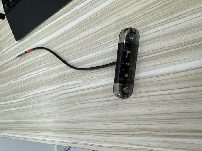 Lampa gabarit laterala LED portocaliu fumuriu rezistent la apă IP67, 12V/24V Cablu 30 cm - E9 10R-06, ECE R10, ECE R148 [10]