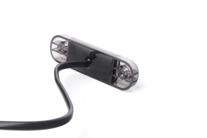 Lampa gabarit laterala LED roșu fumuriu rezistent la apă IP67, 12V/24V Cablu 30 cm - E9 10R-06, ECE R10, ECE R148 [7]