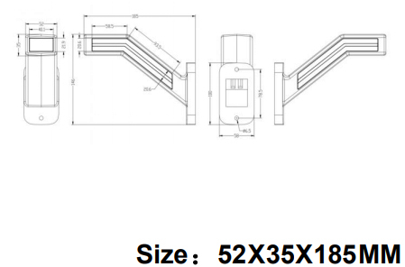 ​Lampa gabarit 12V-24V (9-30V)  stanga cu semnalizare dinamica [2]