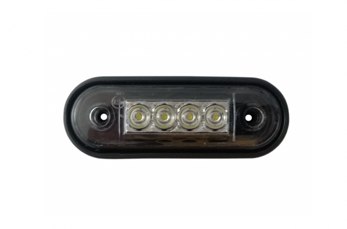 Lampa laterala Alb LED 12-24V (spate curbat pentru montare directă pe rollbar) [2]