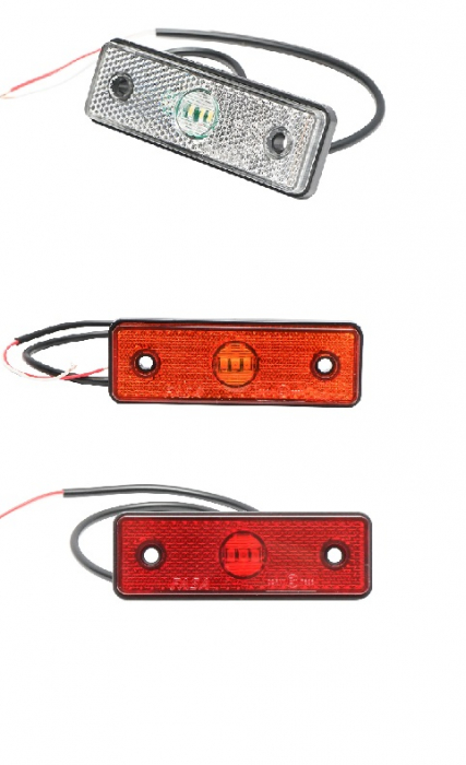 Lampa laterala  cu LED de gabarit rosie 24V [1]