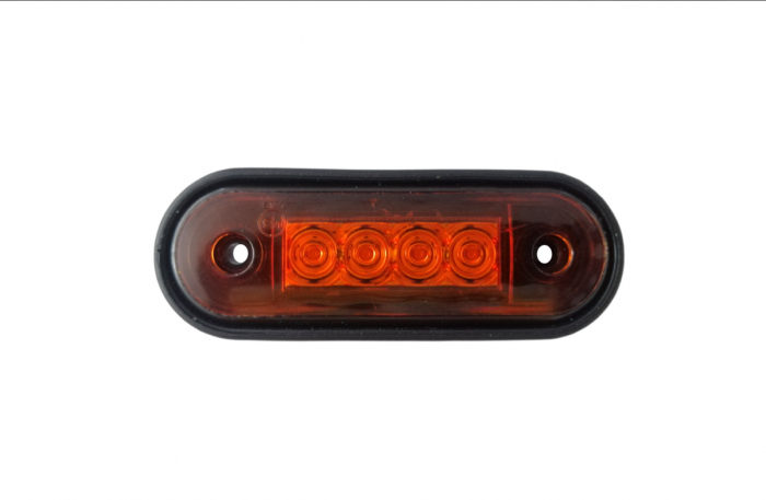 Lampa laterala Galben LED 12-24V (spate curbat pentru montare directă pe rollbar) [3]
