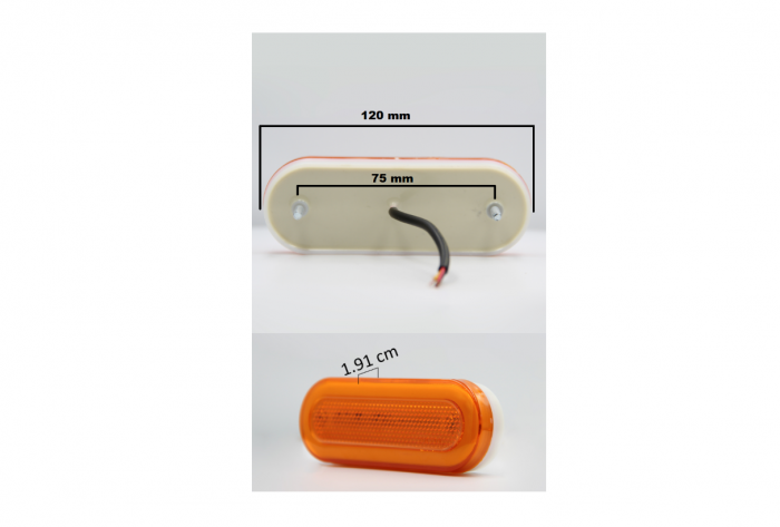 Lampa laterala Led cu efect de neon, 12 - 24V (120 x 44 mm) [2]