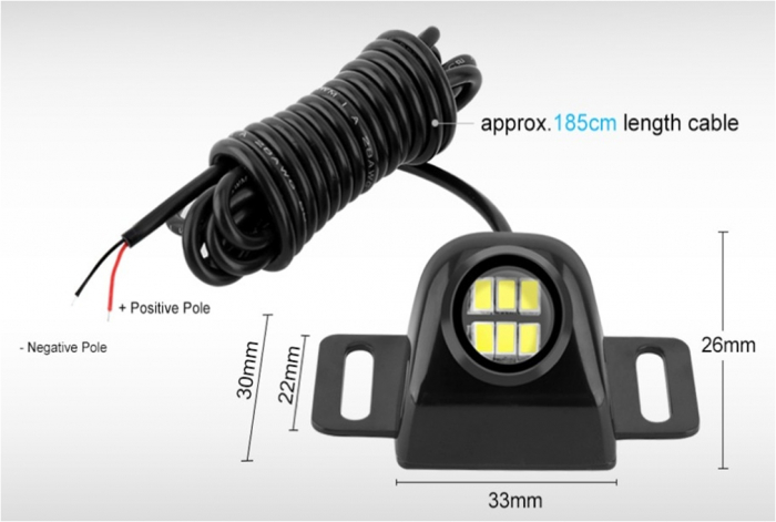 Lampa led 9W 900 lumen BO9W900C 12 - 24V lumina: alba culoare carcasa crom [2]