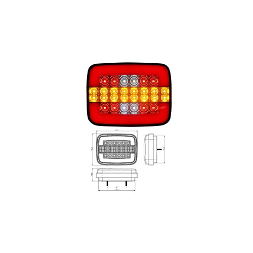 Lampa LED cu semnalizare dinamica 4 functii 24V [4]