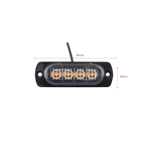 Lampa LED profesionala culoare galben 12-24V [3]