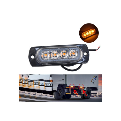 Lampa LED profesionala culoare galben 12-24V [5]