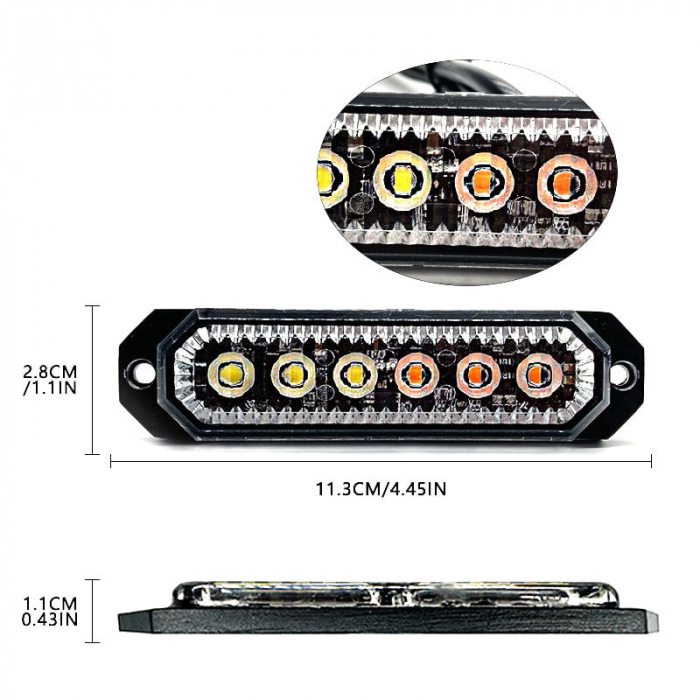Lampa LED profesionala stroboscopica 12V-24V  - Albastra [5]