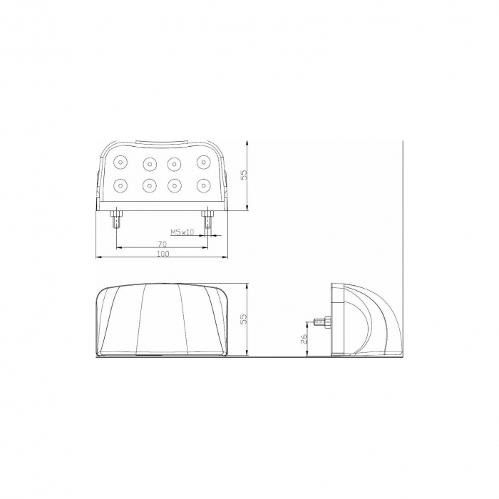 Lampa numar LED Fristom 12-24V [2]