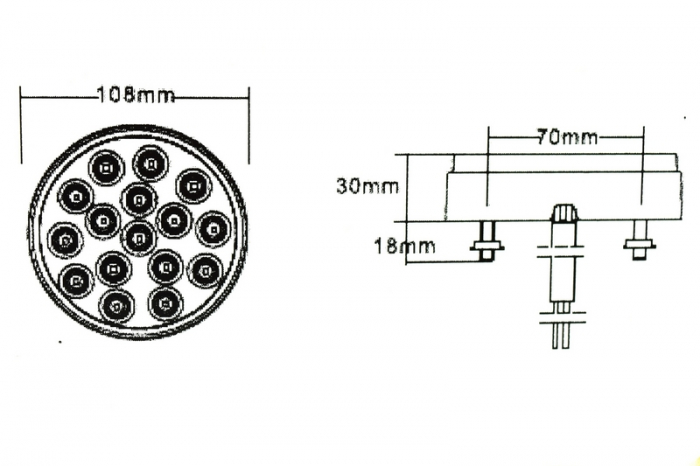 Lampa SMD 6004 - 2 Lumina: portocalie Voltaj: 12v - 24V Rezistenta la apa [2]