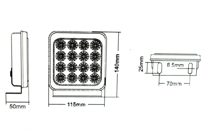 Lampa SMD Lumina: portocalie 12v - 24V Rezistenta la apa [3]