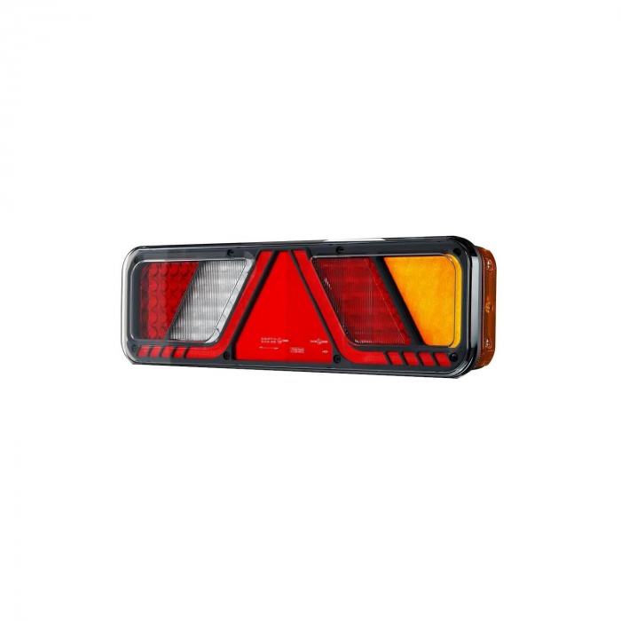 Lampa stop 450x138, 24V, LED, 6 functii, ceata, mers inapoi, cu triunghi, stanga/dreapta C [1]