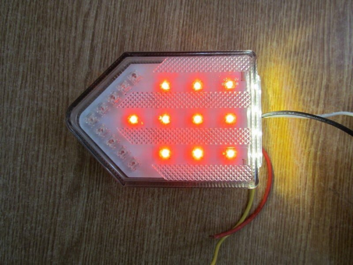 Lampa stop camion DF TRL001 cu sticla TRANSPARENTA LED 12v [3]