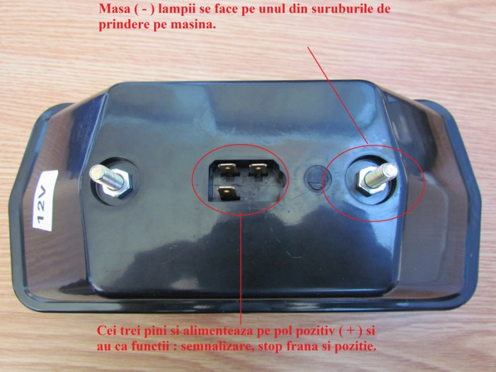 Lampa stop camion LED 15 x 18 12V ( pret / buc ) [4]
