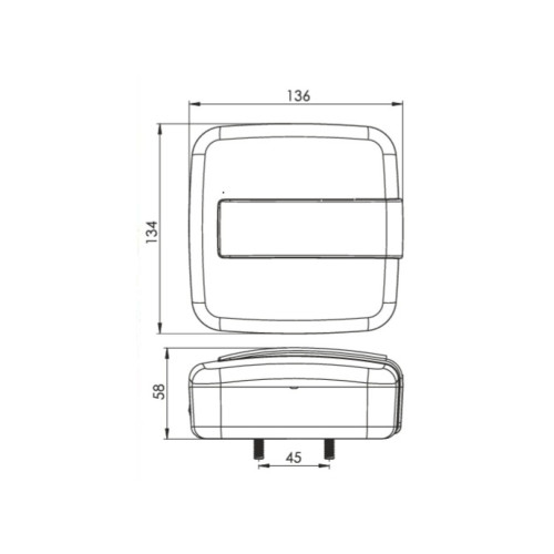 Lampa stop patrata LED SMD 12V [3]