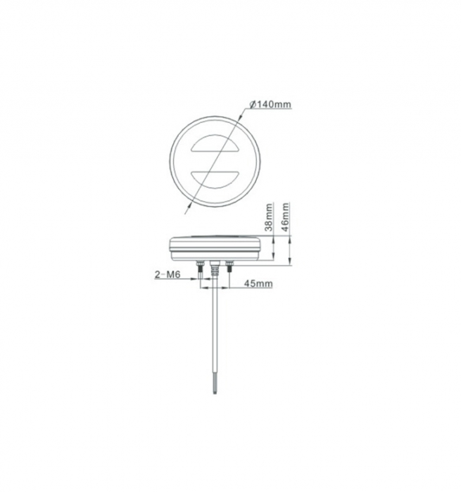 Lampa stop rotunda camion LED cu semnalizare dinamica 12-24V Cod:SL-5020 - DREAPTA SL-5020-R [2]