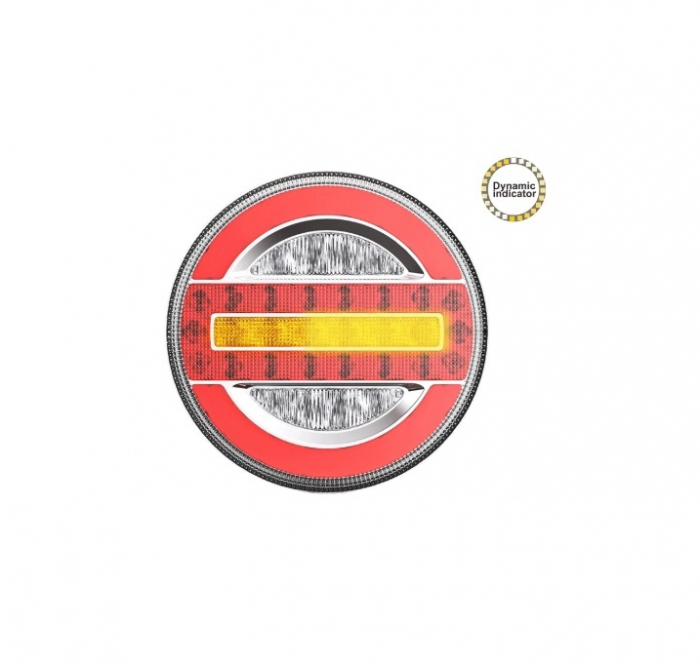 Lampa stop rotunda camion LED cu semnalizare dinamica 12-24V Cod:SL-5020 - DREAPTA SL-5020-R [1]