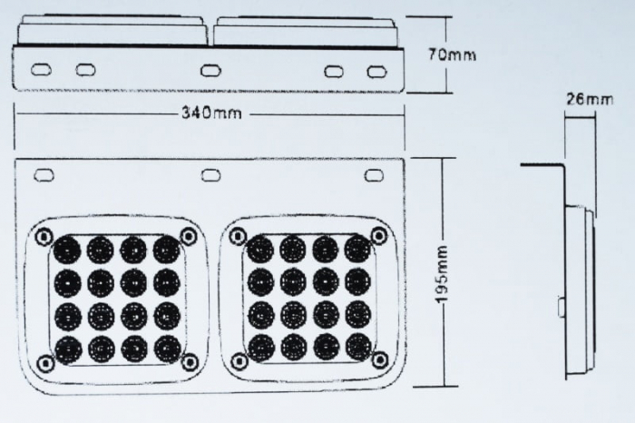 Lampa stop SMD  32 led-uri (stanga)  12V-24V [3]