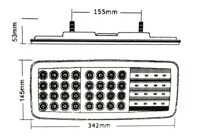 Lampa stop SMD 44 led-uri (dreapta)  12V [3]