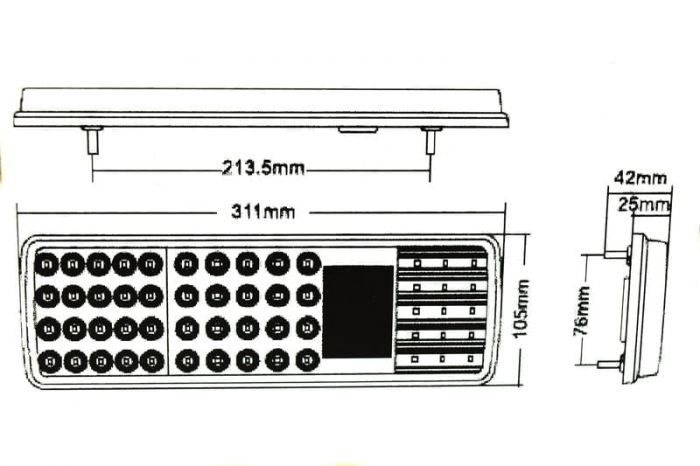 Lampa stop SMD  55 led-uri 12V-24V [2]