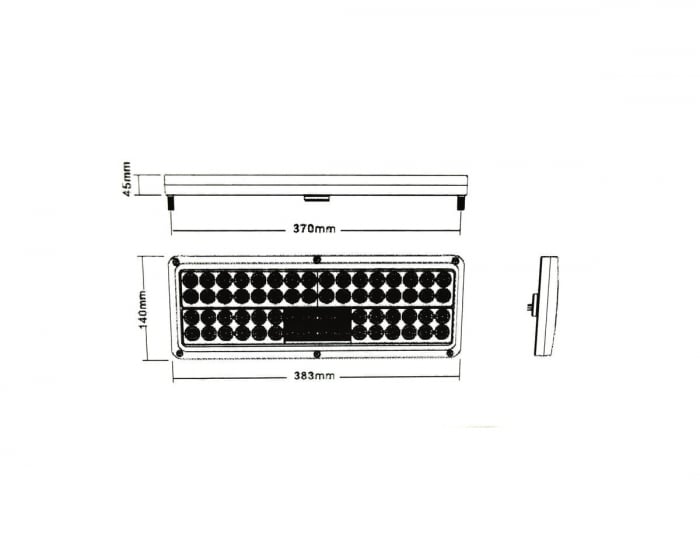 Lampa stop SMD / 24V / 64 SMD /IP66  (dreapta) [3]