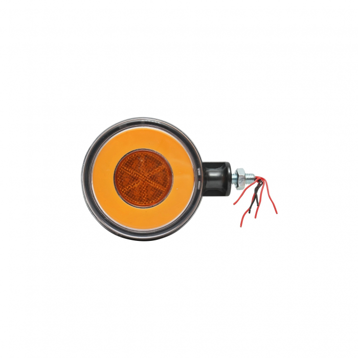 Lampa sub oglinda gabarit portocalie lumina LED tip neon [1]