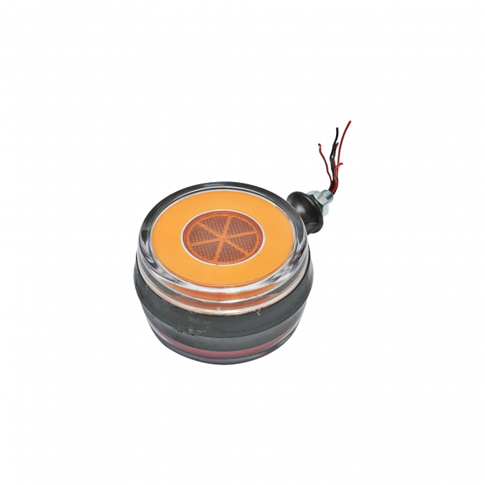 Lampa sub oglinda gabarit portocalie lumina LED tip neon [2]