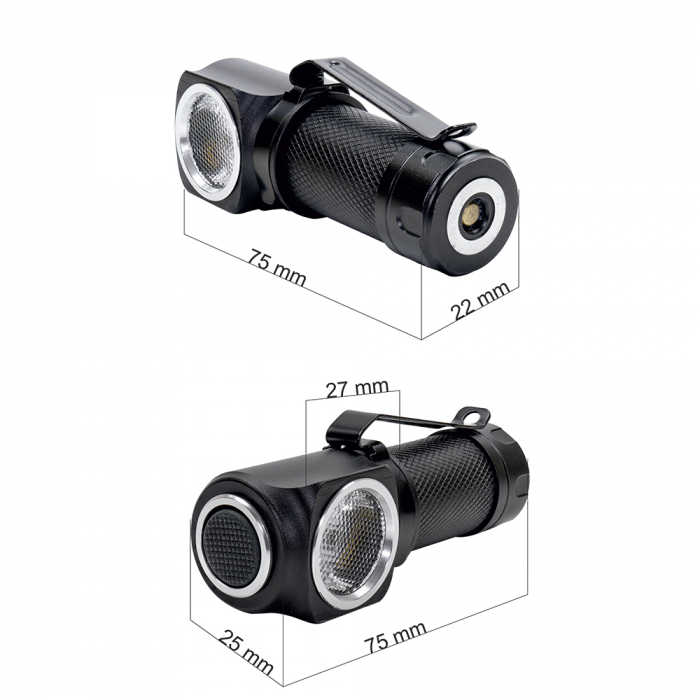 Lanterna frontala PNI Adventure F75 cu led 6W, 600 lm, din aluminiu, cu acumulator si incarcator magnetic cu USB [6]