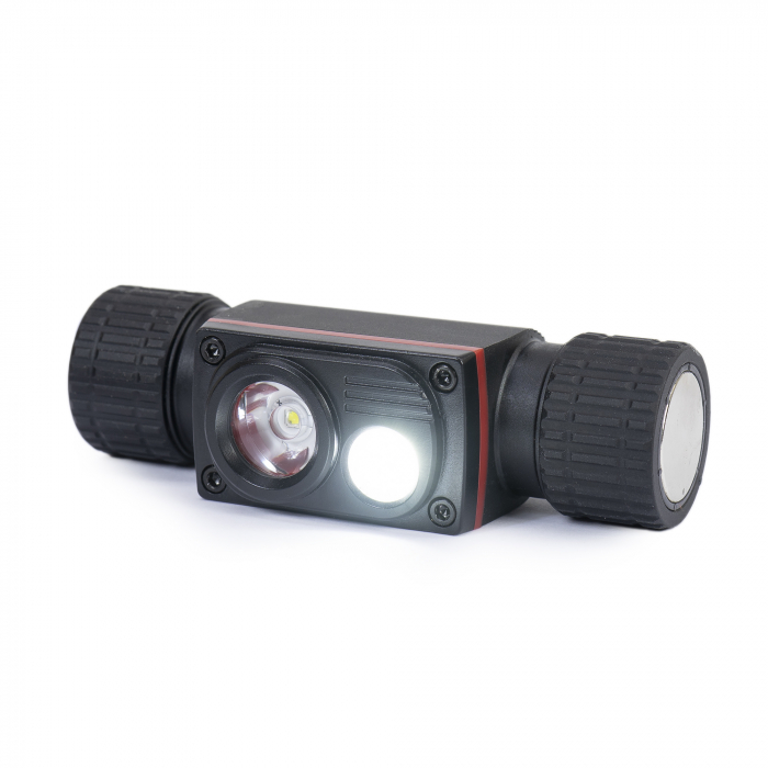 Lanterna frontala PNI Adventure F80 Dual LED, 1000 lm, 6W, 2200 mAh, IP68 [1]