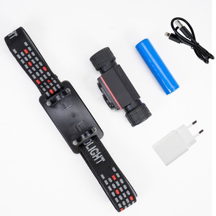 Lanterna frontala PNI Adventure F80 Dual LED, 1000 lm, 6W, 2200 mAh, IP68, cu alimentator PNI CHG300 inclus [7]