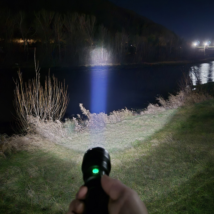 Lanterna PNI Adventure F410 din aluminiu, cu LED 10W, 700 lumeni, pana la 250 m, IP44, USB Tip C, acumulatori 3000mAh inclusi [15]