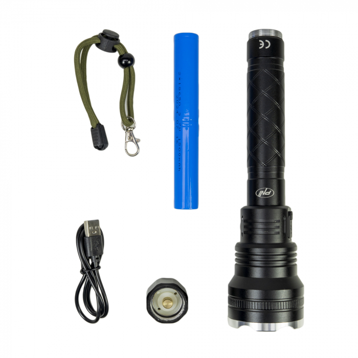 Lanterna PNI Adventure F410 din aluminiu, cu LED 10W, 700 lumeni, pana la 250 m, IP44, USB Tip C, acumulatori 3000mAh inclusi [4]